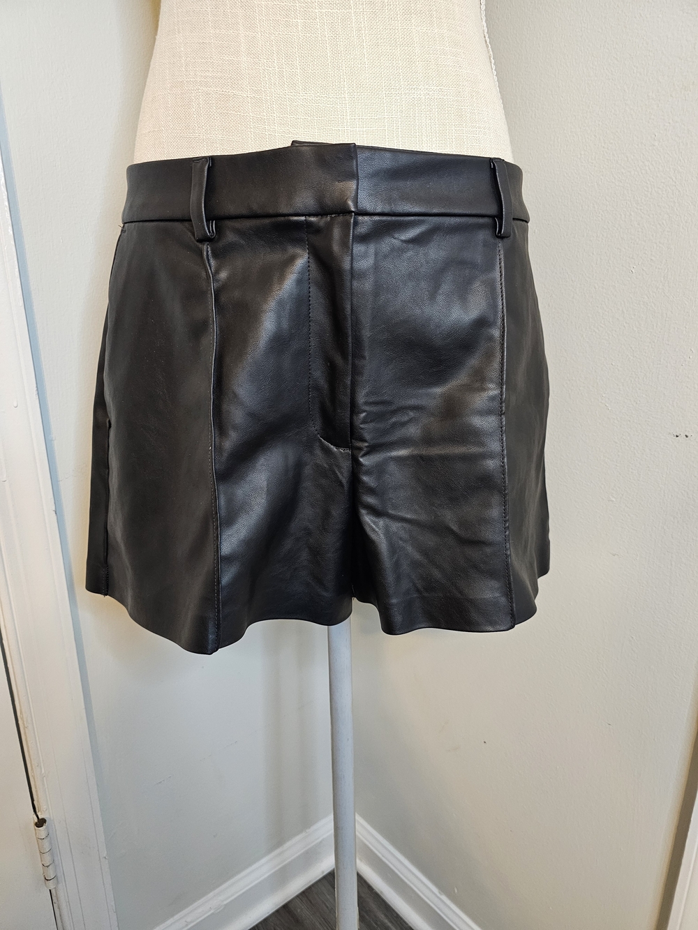 Old Navy Black Faux Leather Shorts